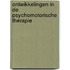 Ontwikkelingen in de psychomotorische therapie