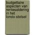 Budgettaire aspecten van rentesaldering in het Londo-stelsel