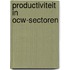 Productiviteit in OCW-sectoren