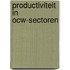Productiviteit in OCW-sectoren