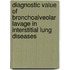 Diagnostic value of bronchoalveolar lavage in interstitial lung diseases