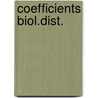 Coefficients biol.dist. door Constandse Westermann