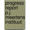 Progress report P.J. Meertens Instituut door J. van Marle