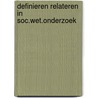Definieren relateren in soc.wet.onderzoek by Smagt