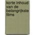 Korte inhoud van de belangrijkste films