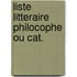 Liste litteraire philocophe ou cat.