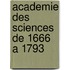 Academie des sciences de 1666 a 1793