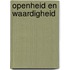 Openheid en waardigheid