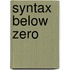 Syntax below zero