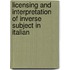 Licensing and interpretation of inverse subject in Italian