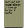 Licensing and interpretation of inverse subject in Italian door M. Pinto