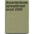 Docentenboek Spreadsheet Excel 2000