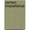 Certain miscellarius door R. Green