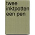 Twee inktpotten een pen