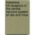 Histamine H3-receptors in the central nervons system of rats and mice