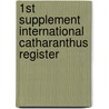 1st supplement International Catharanthus register by W. Snoeijer
