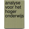 Analyse voor het hoger onderwijs by Deen