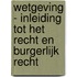 Wetgeving - Inleiding tot het recht en burgerlijk recht