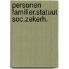 Personen familier.statuut soc.zekerh. by Eeckhoute