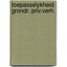 Toepasselykheid grondr. priv.verh. by Rimanque