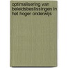 optimalisering van beleidsbeslissingen in het hoger onderwijs by J. De Groof