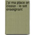 J'ai ma place en classe - le set enseignant