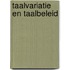 Taalvariatie en taalbeleid