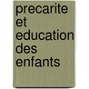 Precarite et education des enfants door Van Hee