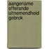 Aangename offerande uitnemendheid gebrok