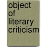 Object of literary criticism by Shusterman