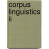 Corpus linguistics ii door Onbekend