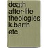 Death after-life theologies k.barth etc