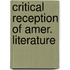 Critical reception of amer. literature