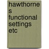 Hawthorne s functional settings etc by Carlson