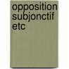 Opposition subjonctif etc door Kampers Manhe