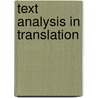 Text analysis in translation by Nord
