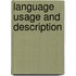 Language usage and description