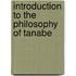 Introduction to the philosophy of tanabe