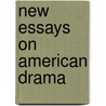 New essays on american drama door Onbekend