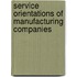 Service orientations of manufacturing companies