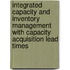 Integrated capacity and inventory management with capacity acquisition lead times