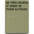 Ab initio studies of water at metal surfaces