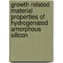 Growth related material properties of hydrogenated amorphous silicon