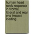 Human head neck response in frontal, lateral and rear ens impact loading