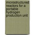 Microstructured reactors for a portable hydrogen production unit