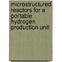 Microstructured reactors for a portable hydrogen production unit