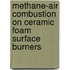 Methane-air combustion on ceramic foam surface burners