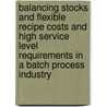 Balancing stocks and flexible recipe costs and high service level requirements in a batch process industry door W.G.M.M. Rutten