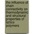 The influence of chain connectivity on thermodynamic and structural properties of lattice polymers