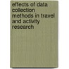 Effects of data collection methods in travel and activity research door D. Ettema